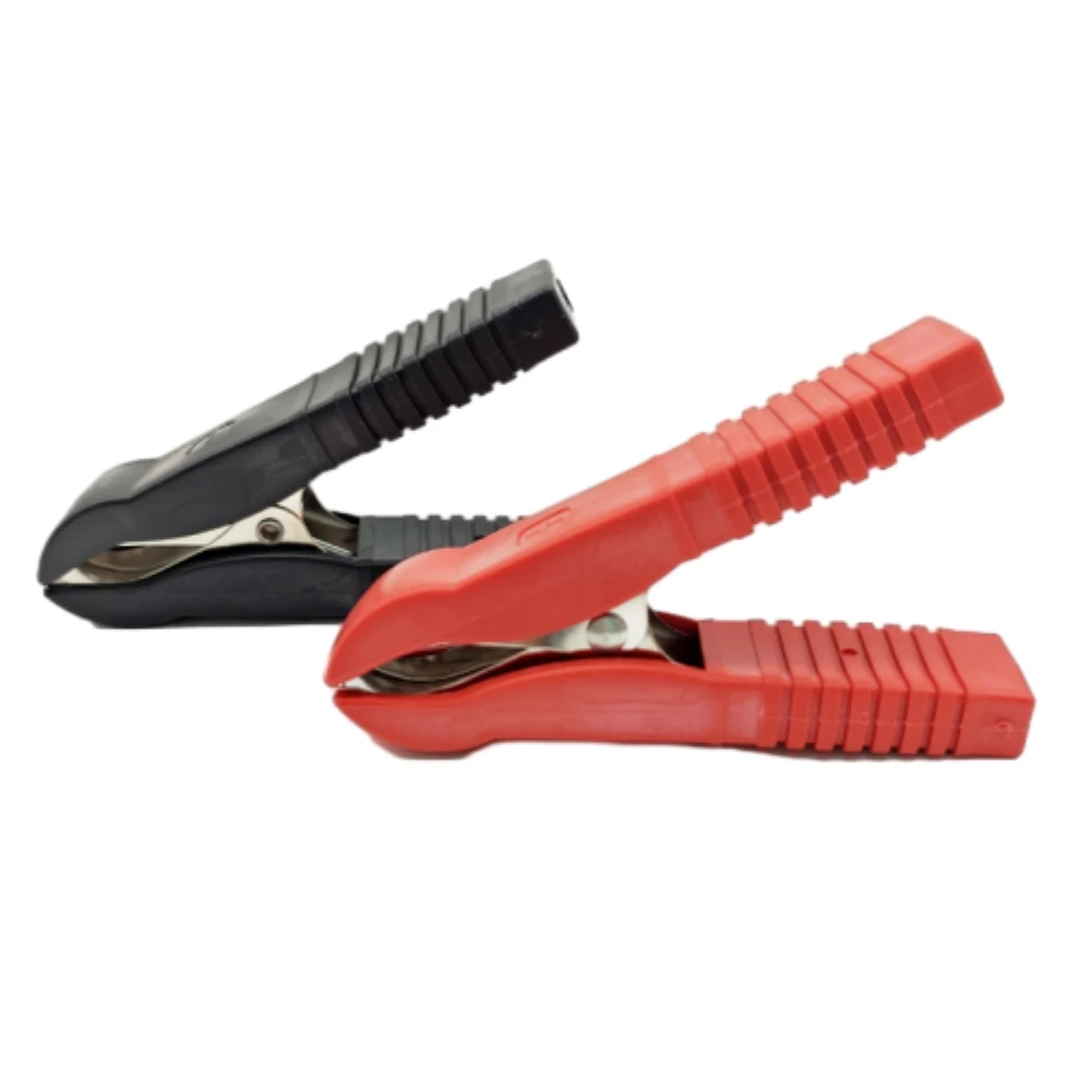 10PCS 35A Red+Black 77.6mm Crocodile Battery Test Clip Iron Plated Nickel Fully Sheathed Wiring Power Test Clamp Crocodile Clamp