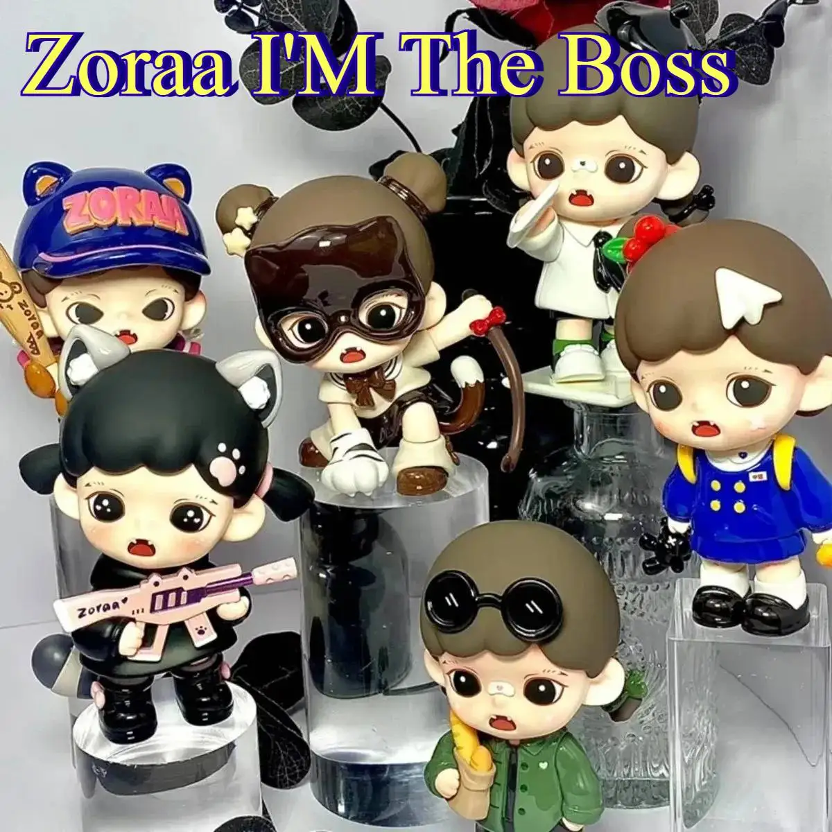 

Zoraa I'M The Boss Series Blind Box Cute Anime Mystery Doll Tabletop Decoration Sculpture Doll Mystery Box Toy Collection Gift