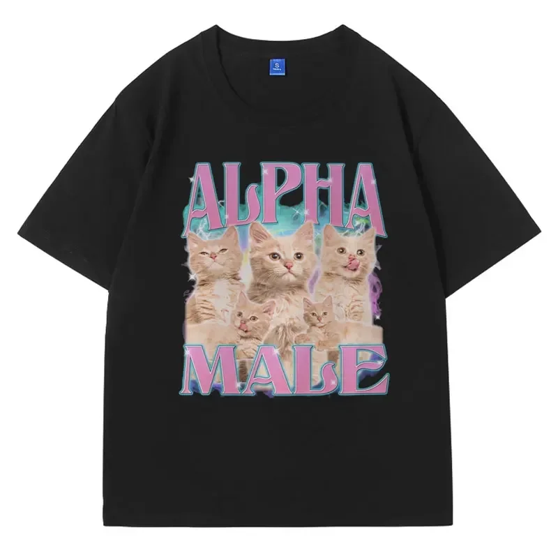 Graphic T Shirt  Alpha Male T-Shirt Guy Best Friend Gift Tshirts Summer Fashion Funny Meme Short Sleeve Oversized Unisex Tshirts