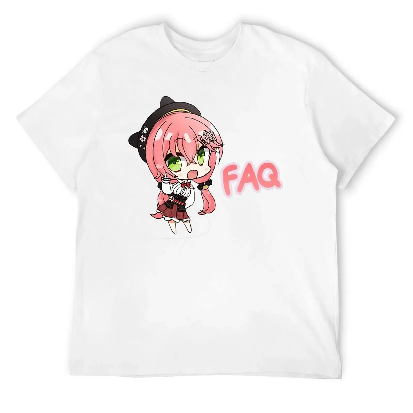 Sakura Miko Hololive Round Neck T-shirt Sport Top Tee Funny Graphic Geek Travel Eur SizeAnime  T-shirts for Men Clothing