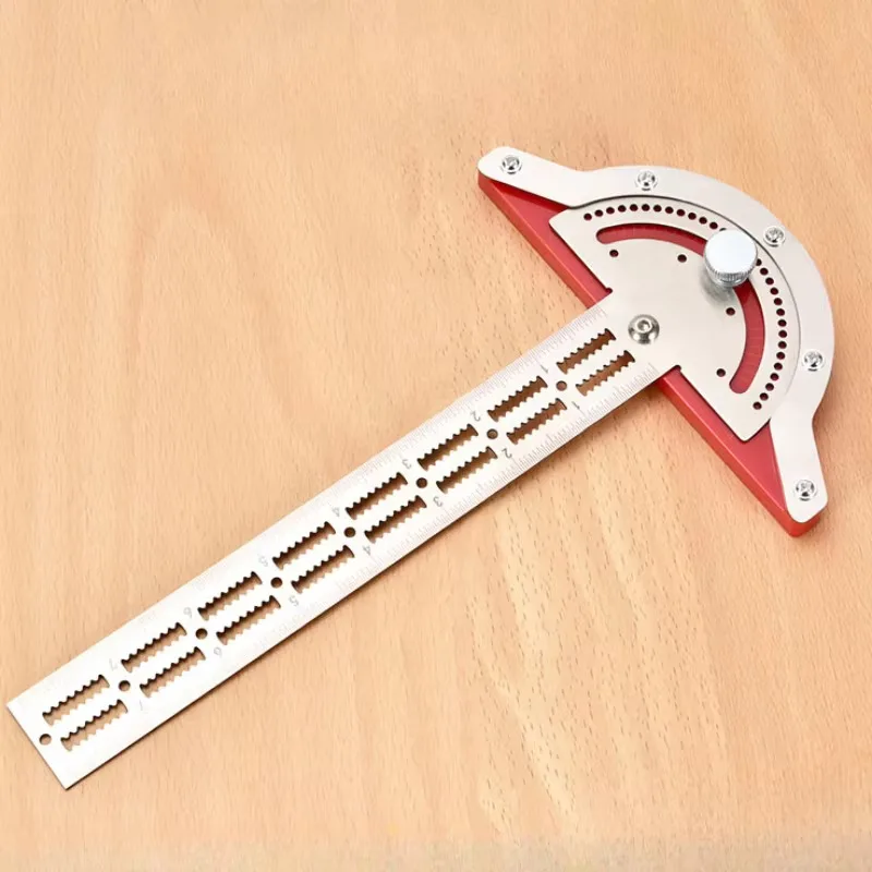 목공 모서리 눈금자 스테인레스 스틸 각도기, 각도 정밀 목수 측정 도구, 목수 도구