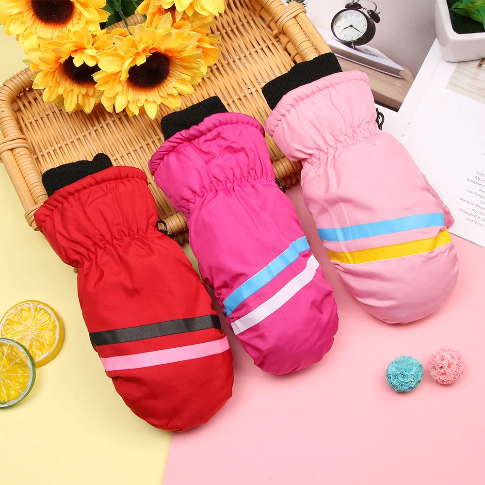 Mittens For Baby Kids Gloves Winter Warm Ski Gloves For Children Outdoor Riding Windproof Waterproof Toddlers Boys Girls 1-12 Y