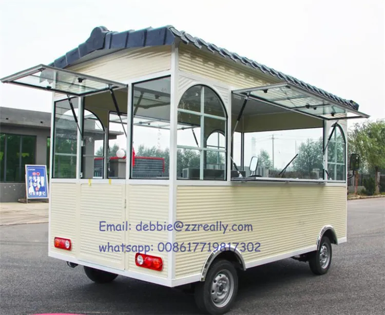 Low Pri 5m Long Electric Food Truck Customized Food Kiosk Hotdog Tricycle Food Cart Multifunctional Food Car