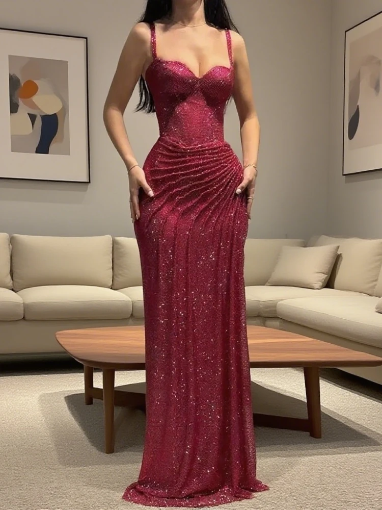 Блестящие вечерние платья по индивидуальному заказу, женские элегантные платья русалки без бретелек для торжественных случаев, длинные халаты для выпускного вечера