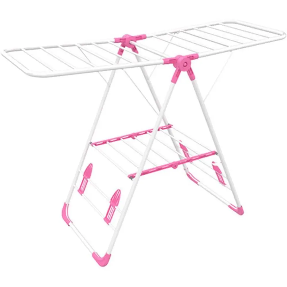 

Adjustable Folding Clothes Drying Rack with Shoe Rack, Indoor/Outdoor, Space-Saving Laundry Rack