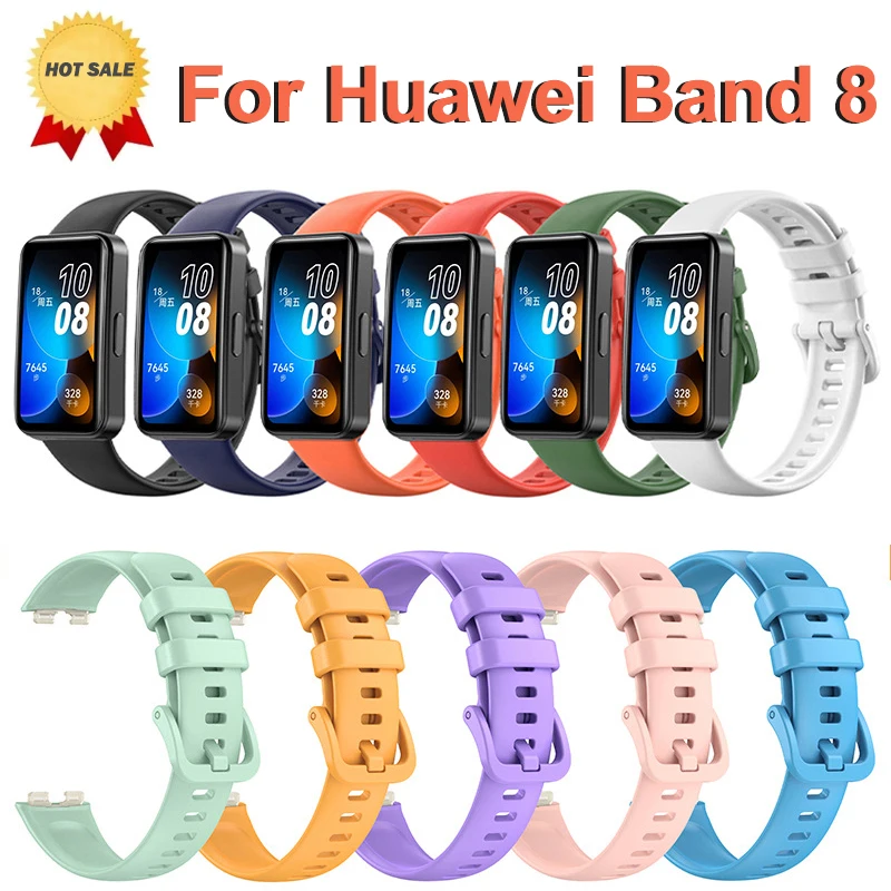 

Soft TPU Watchband for Huawei Band 8 Sport Smart Watch Strap Silicone Wristband Bracelet Replacement Strap for Huawei Band8