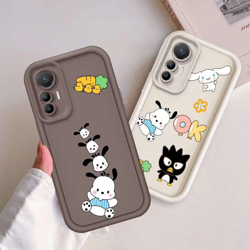 Sanrio Cute Pacha Dog Cartoon For Xiaomi 12T 11 Lite Poco F5 F4 F3 F2 M3 Pro X5 X4 X3 GT 4G 5G Eye Ladder Cover Capa Fundas