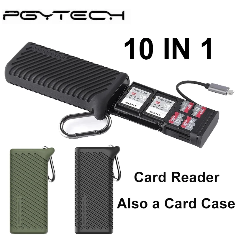 

PGYTECH CreateMate High Speed SD Card Reader USB3.1 Type-C SD TF Dual Card Slot Data Transfer Memory Card Case For Cameras Phone