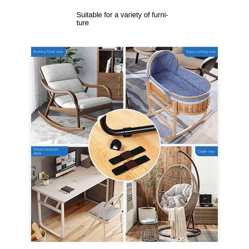 

ABUN-24X Office Chair Leg Felt Pads Covers Non-Slip Hook And Loop Fasteners Chair Feet Wrap Pads Protectors
