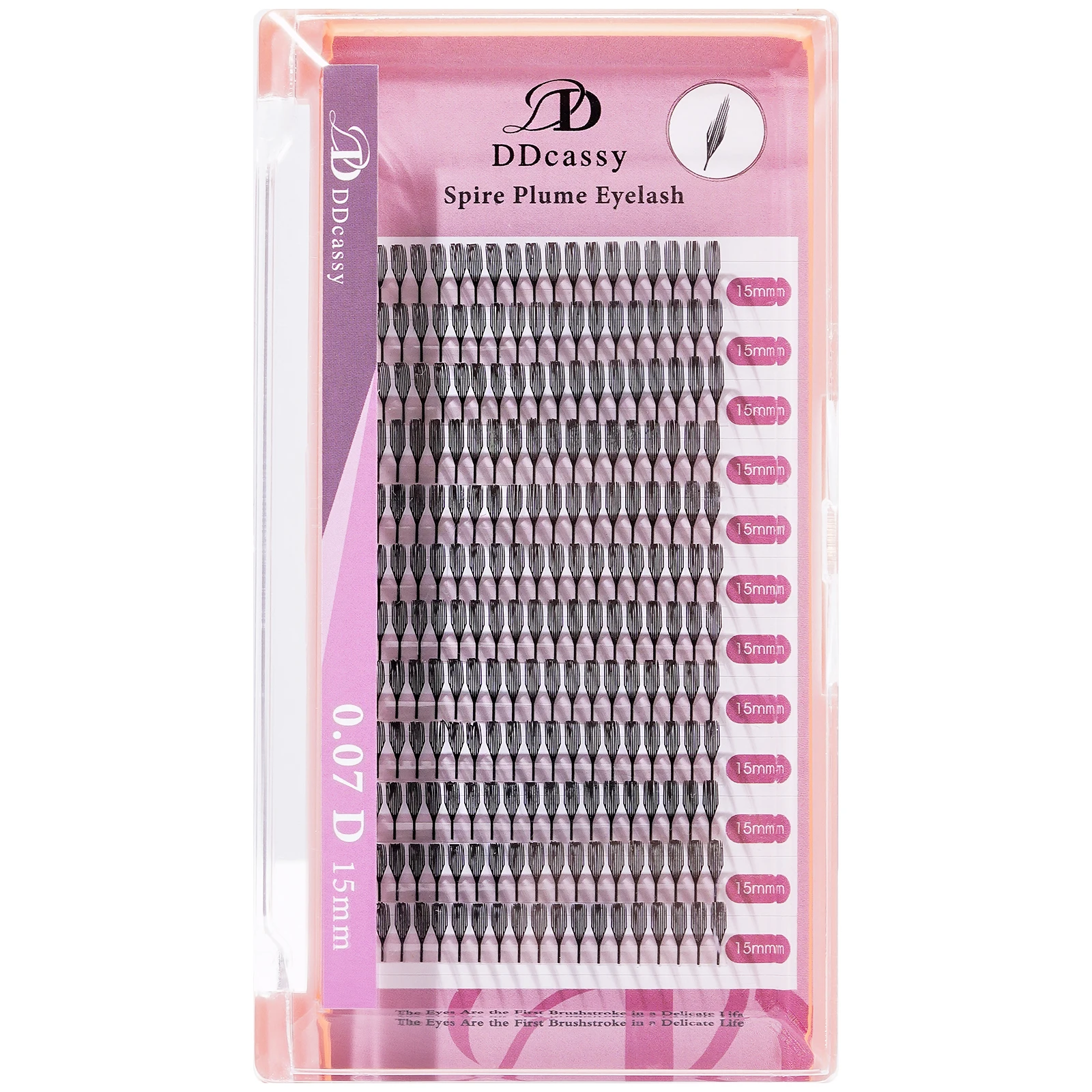 M LU Curl Manga Style Schmale Spire Vorgefertigte Fächer Wimpernverlängerungen Leichte Feder Anime Semi-Handgefertigte Spire-Cluster Blisterpackung – Detail 16
