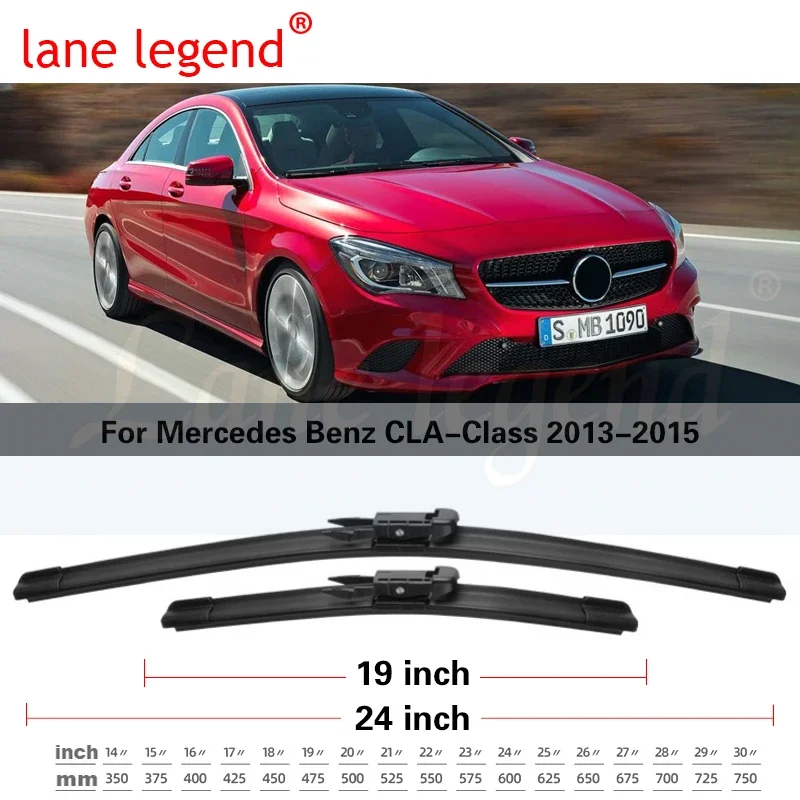 Escobillas de limpiaparabrisas para coche, accesorios para Mercedes Benz CLA clase 2013, 2014, 2015, CLA180, CLA200, CLA220, CLA250, CLA45, AMG