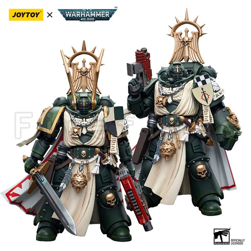 Figura de acción JOYTOY 40K, maestro de ángeles oscuros, maestro Lazarus con puño eléctrico, modelo de Anime, 1/18