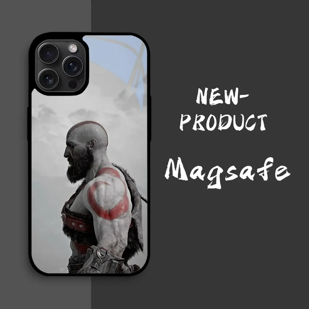 Capa de God of War para iPhone, Espelho de Luxo, iPhone 16, 15, 14, 13, 12, 11 Pro, Max, Mini, XR, X, 7, 8 Plus