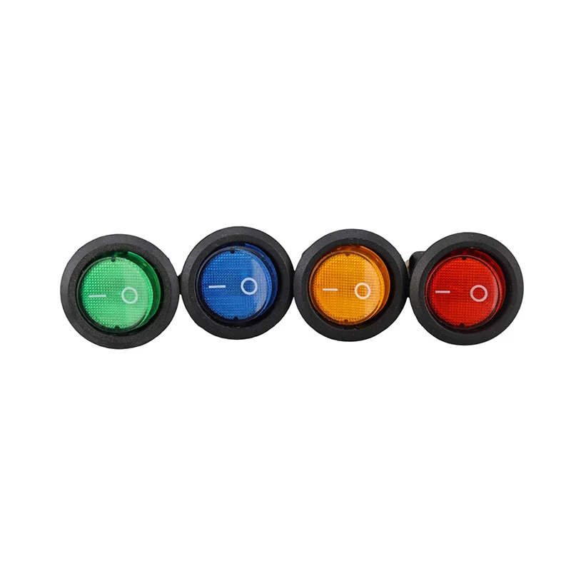 20mm KCD1 Led Switch 20A 12V Light Power Switch Car Button Lights ON/OFF 3pin Round Rocker Switch