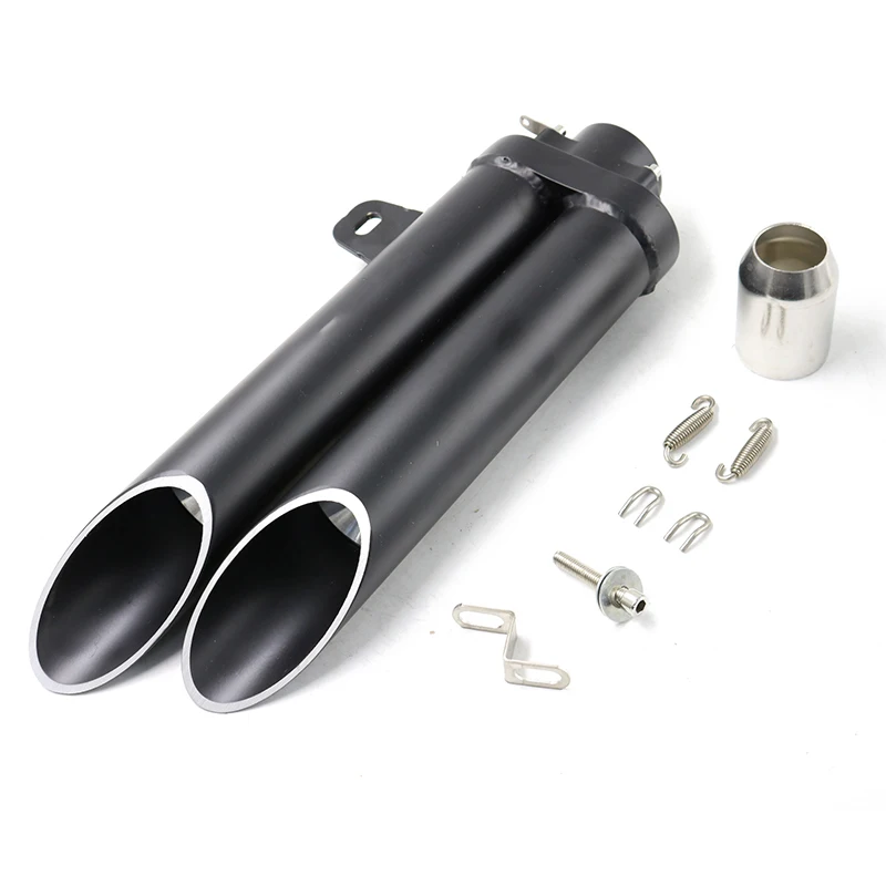 Motorcycle Double Hole Universal Exhaust System Connecting Pipe Yoshimura For ZX6R Msx125 Gsr750 Crf450 Z800 Z750 F900r Xmax300
