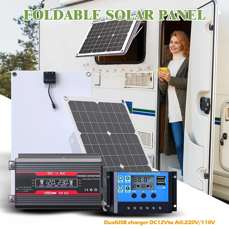 6000 W Solarstromsystem-Set mit 100 A MPPT-Controller und reinem Sinuswellen-Wechselrichter (110 V/220 V) für komplettes netzunabhängiges Wohnen