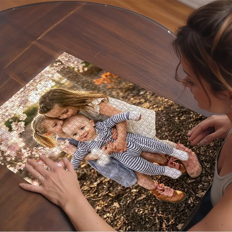 35/300/500/1000pcs Personalized Custom Photo Puzzle Couple Photos Wooden/cardboard for Adults DIY Toys Decoration