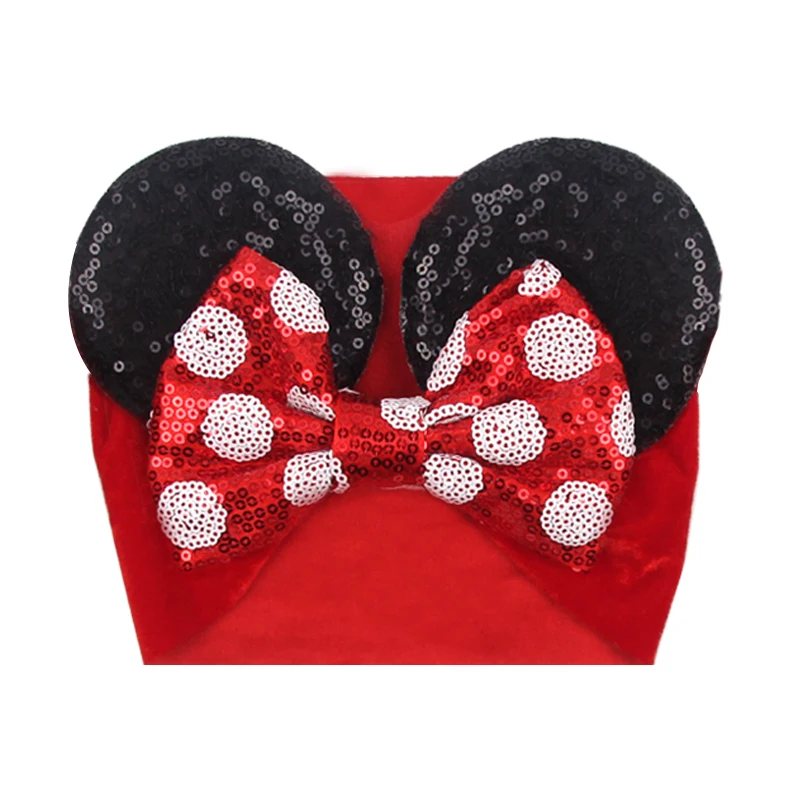 1 Stück Niedliches Baby-Haarband Funkelnde Schleife Mickey Mouse Ohren-Stirnband für Feiertage, Partys, Themenparks Kinder-Haaraccessoires