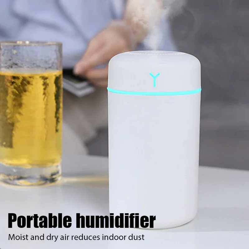 Portable 420ml pelembap udara penyebar Aroma minyak untuk rumah mobil-usb dingin penyemprot kabut dengan lampu malam warna-warni Difusor ml bau