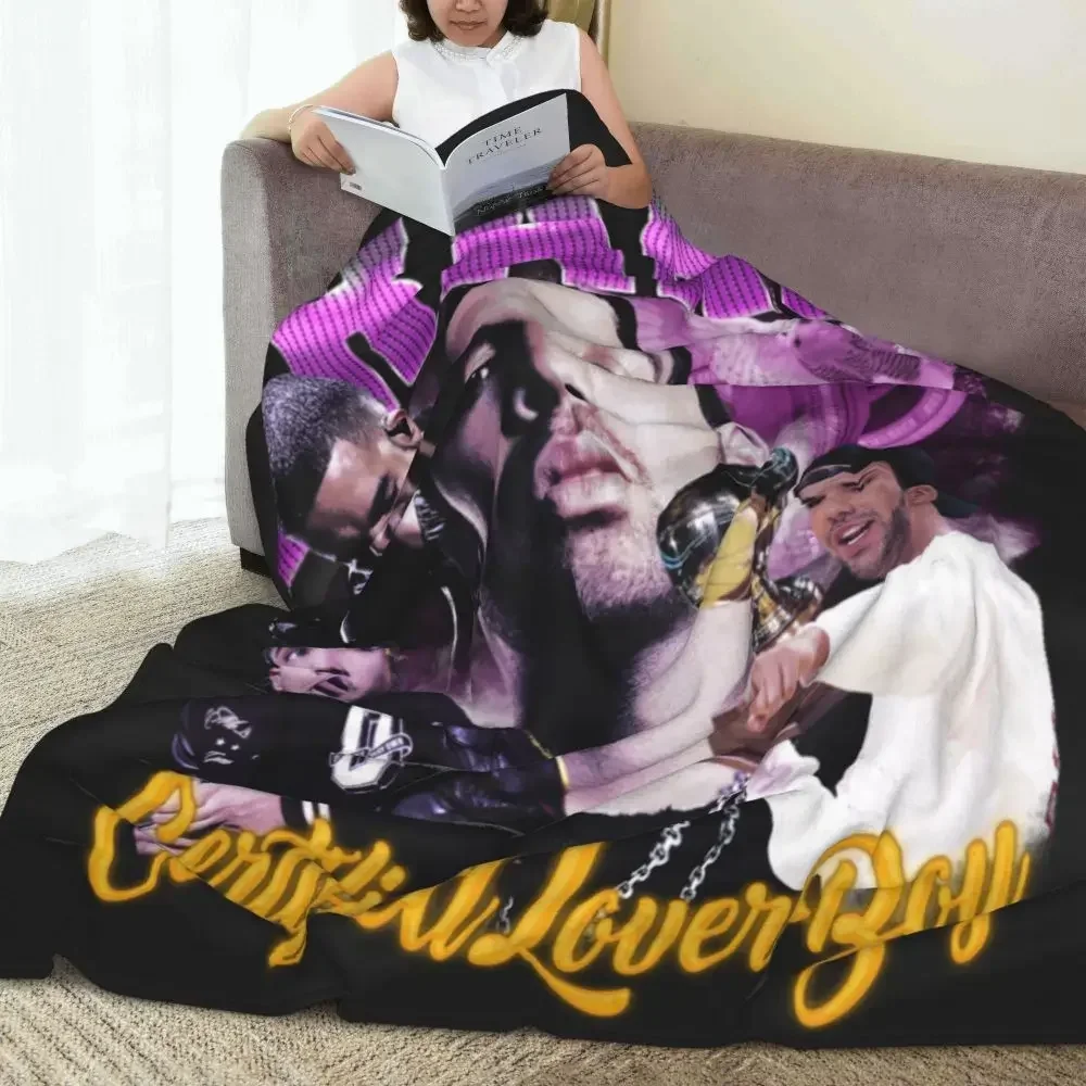 

Warm Soft Blanket Camping Drake Throw Blanket Hip Hop Rap Flannel Bedspread Couch Chair Novelty Sofa Bed Cover