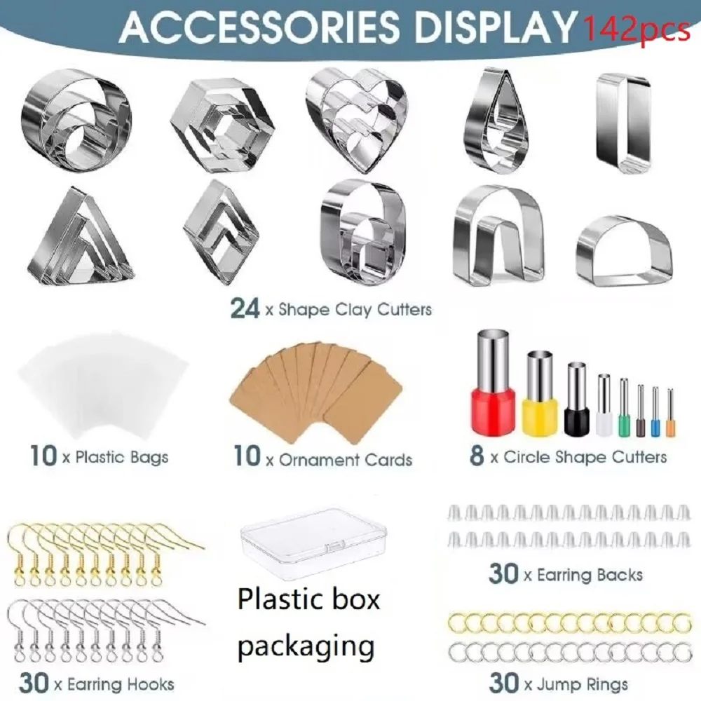 Stainless Steel Polymer Pottery Clay Cutter Tool DIY Ceramic Craft Cutting Mold for Earring Jewelry Pendant Making