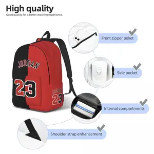Neuer klassischer eleganter 23 Nummer Michael Jordan & LeBron James für Mädchen Jungen Student Rucksack Dwater Proof Water 8 Hauptverkaufs -NBA -Rucksack - №4