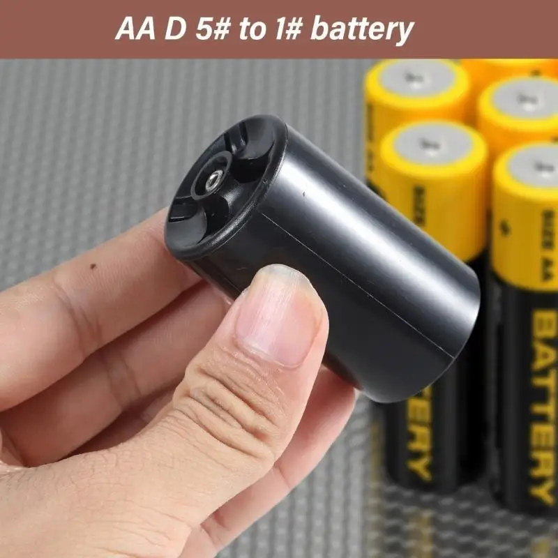 Y1UB Small AA to D Battery Adapter, D Size Battery Adapter Spacers Transform Batteries for Enhances Device Compatibility