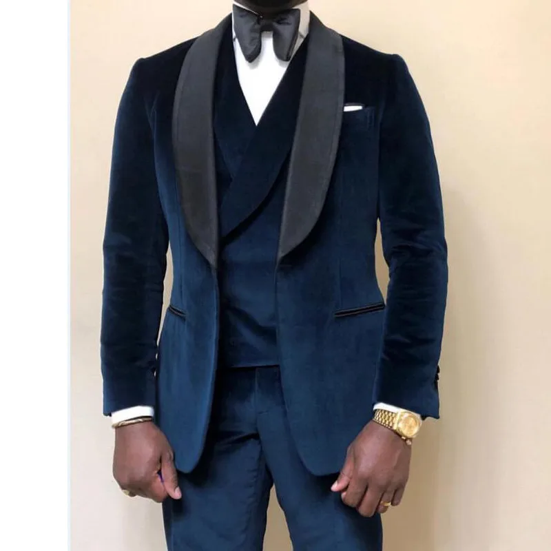 3 peça de veludo ternos masculinos para o casamento do baile de formatura noivo smoking 2023 roupas moda masculina conjunto jaqueta colete com calças abito uomo elegante