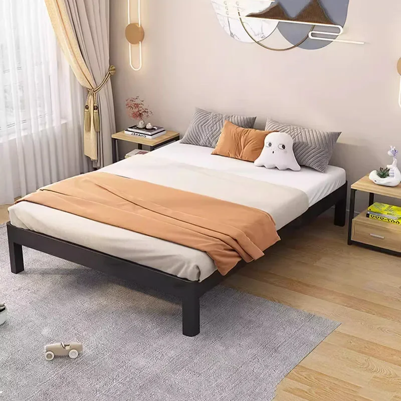 Iron Single Bed Loft Living Room Lazy Nordic Princess Adult Children Cheap Bed Frame Safe Boys Cama Individual Salon Furniture image 5