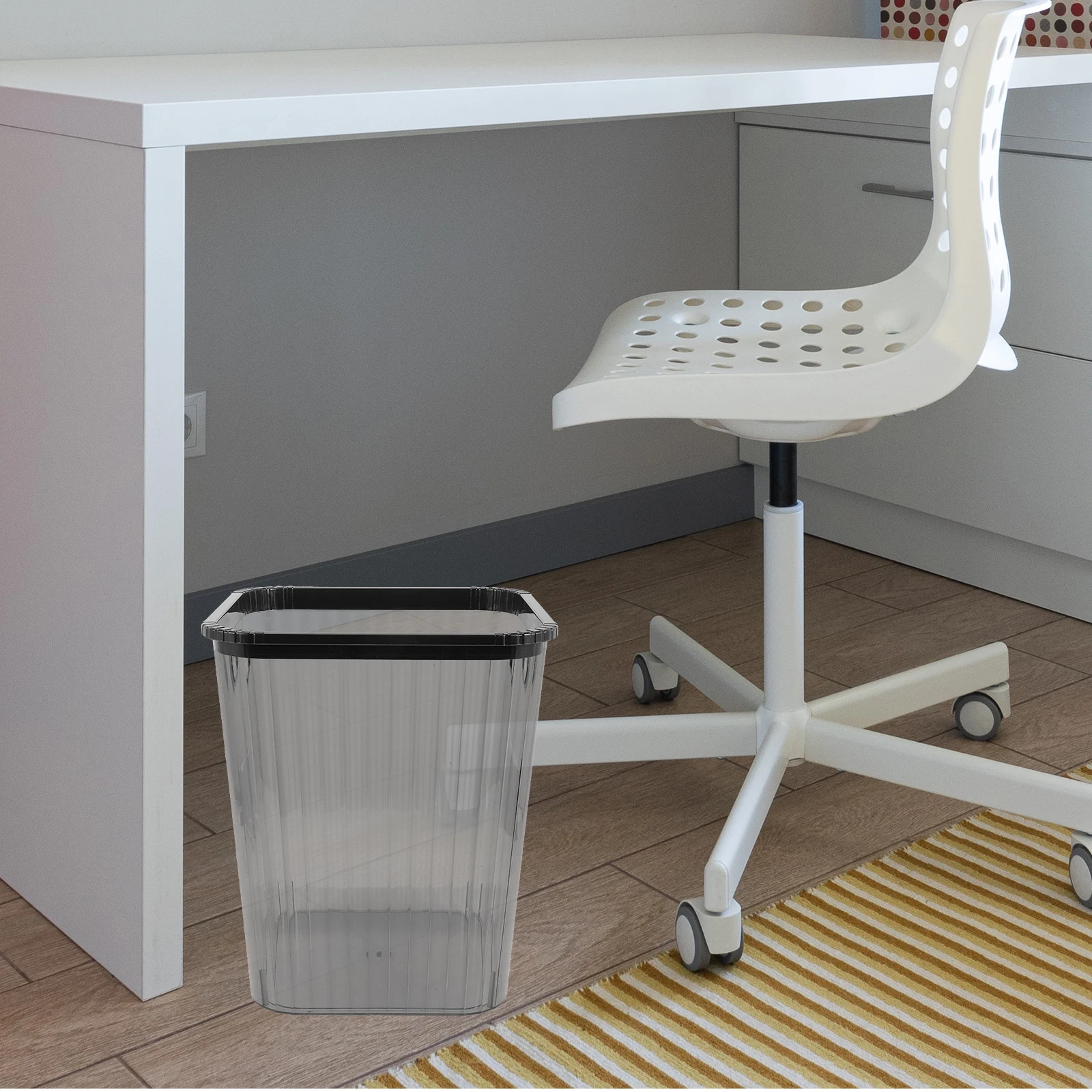 

Attractive Pet Transparent Trash Can Clear Waste Bin For Home Use In Living Room Kitchen Bathroom