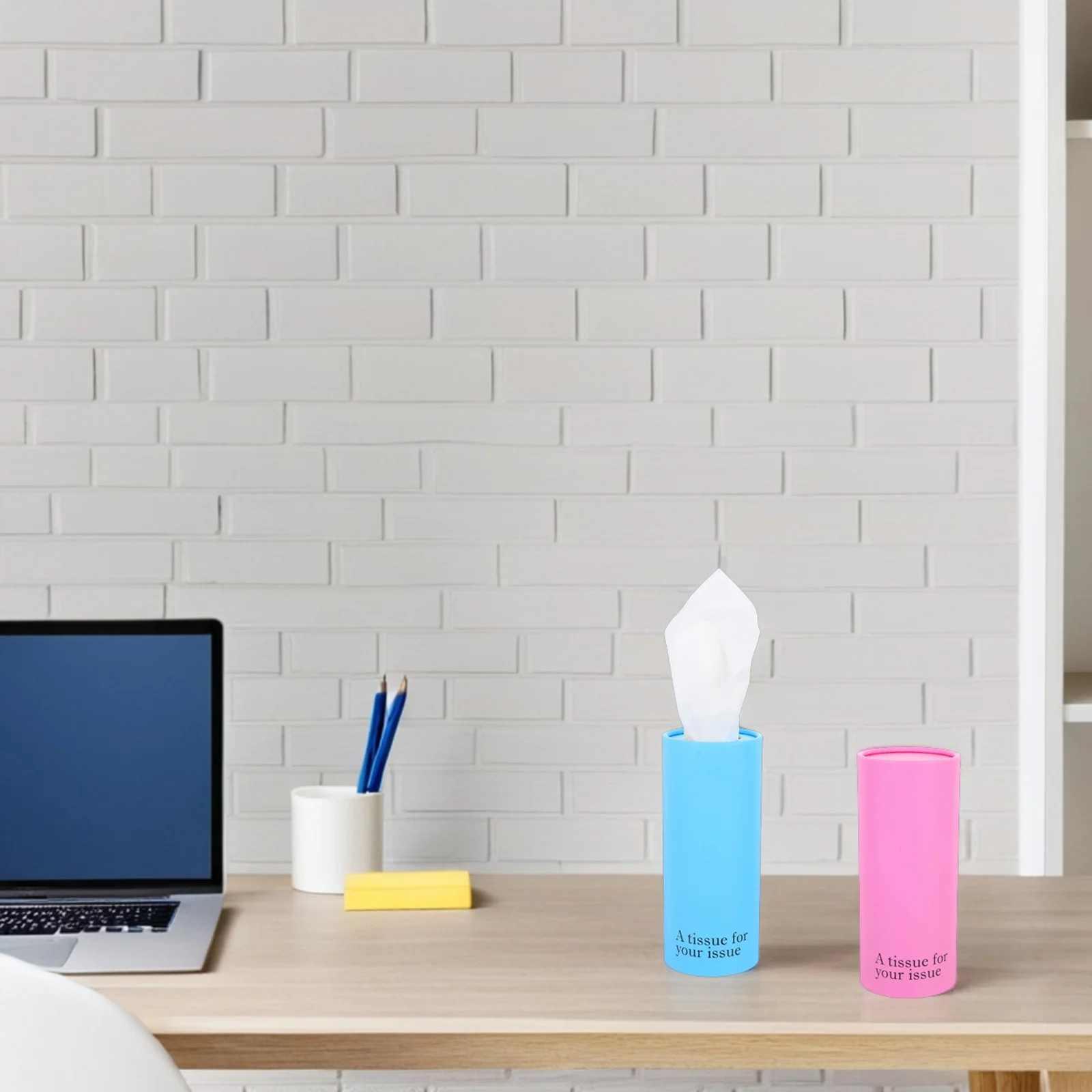 4Pcs Car Tissue Cylinder Round Portable Refillable Paper Tissue Box Holder for Travel Home Office Car Cup Holder Cylinder