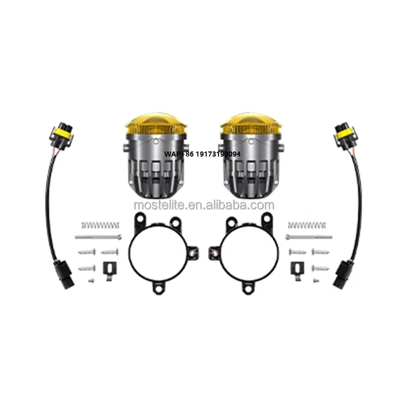 New Design Car Accessories Aluminum Front Golden Fog Lamp Led Lights for Byd Leopard 5 Accessories