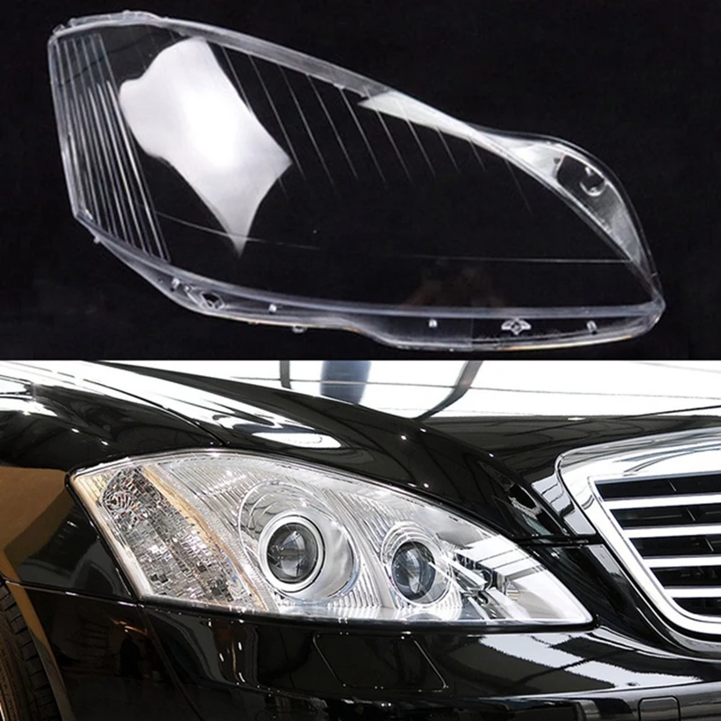 

Car Headlight Shell Lamp Shade Transparent Lens Cover Headlight Cover For Mercedes-Benz S-Class W221 2006-2009