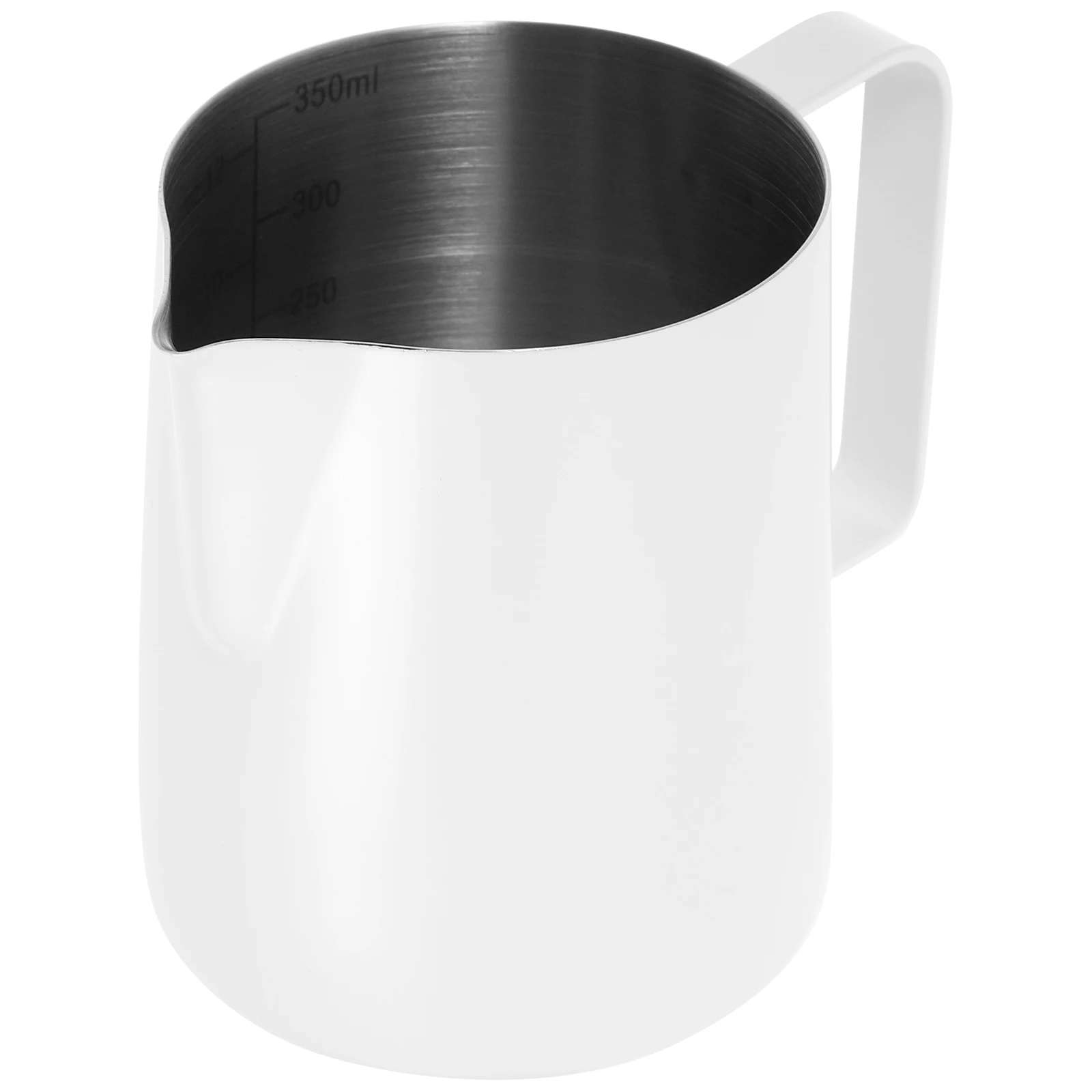 

Stainless Steel Espresso Pitcher Coffee Making Cup Latte Frothing Milk Cup For Coffee Shop Home Use White