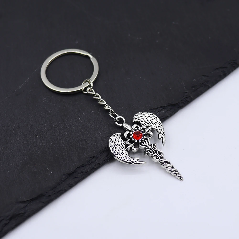 1 piece Vintage Angel Wings Alloy Keychain, Car Keychain, Bag Pendant Accessories