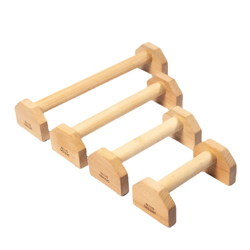 

Push-up Stand 2 PCS Wood Push up Bars Non-Slip Base Exercise Home Workout Equipment