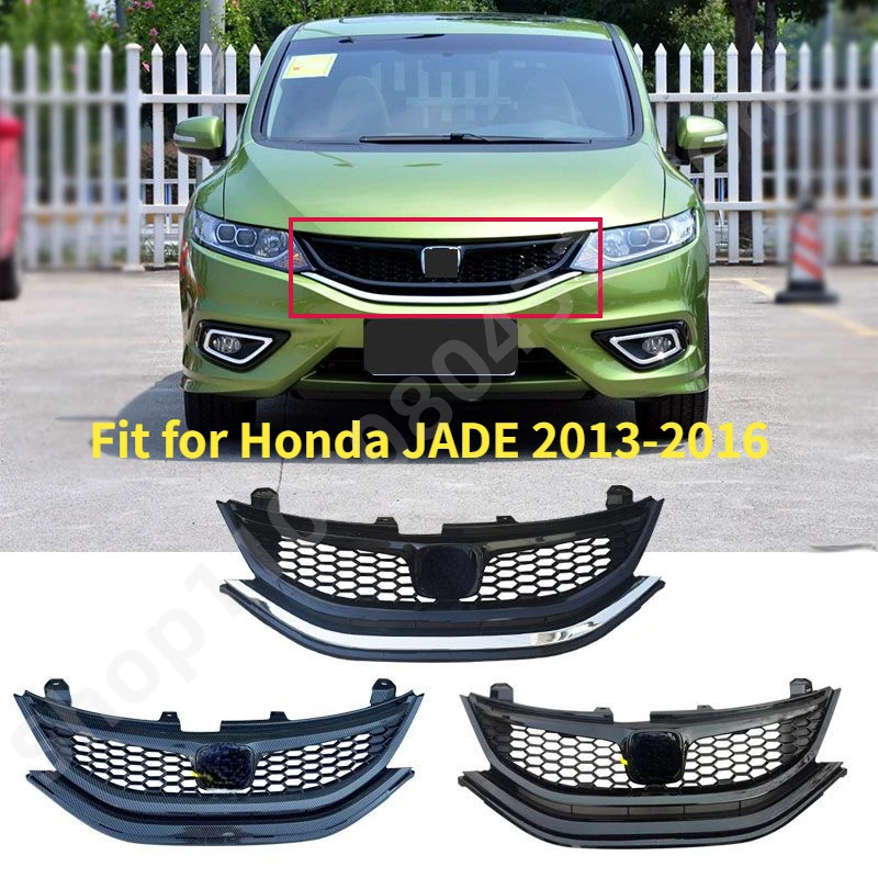 

ABS Chrome Front Bumper Upper Radiator Grille Grill Fit for Honda JADE 2013-2016 1PC Racing Grills