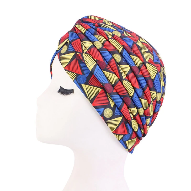 Moda Turban muzułmański czapka typu Beanie kwiatowy drukowane czapki Hijib kobiety czapka Baotou indyjski Turban czapka elastyczna wewnętrzna Hijib akcesoria