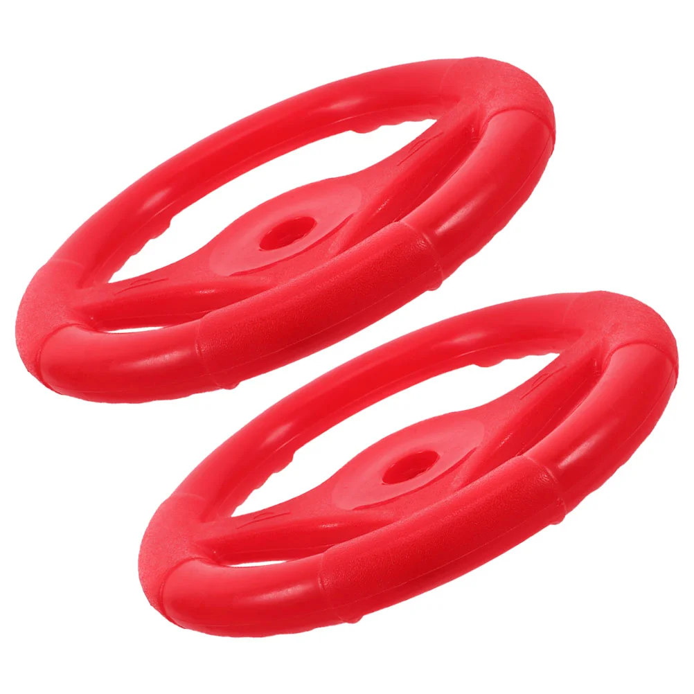 2 Bright Color Wear Outdoor Furniture  2 Pcs Steering Wheel for Plastic Simulation Universal Toddler Playground for Car