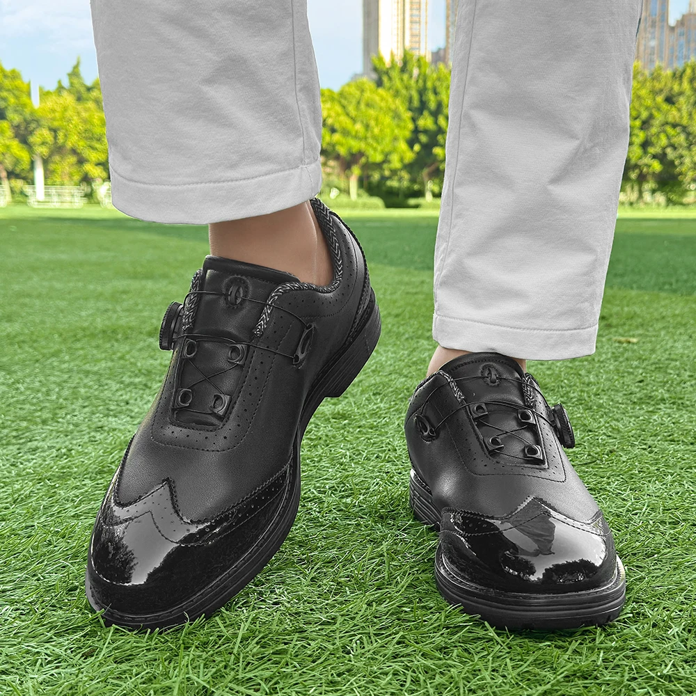 

Outdoor Business Sports Leather Golf Shoes, Men's Waterproof and Breathable Golf Shoes,2025 Women's Golf Shoes Without Nails