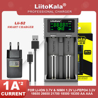 Liitokala Lii-S2 Lii-402 Lii-202 Lii-S8 PD4 1.2V 3.8V 3.7V 3.2V 18650 18350 18500 21700 26650 AA NiMH Lithium-Battery Charger