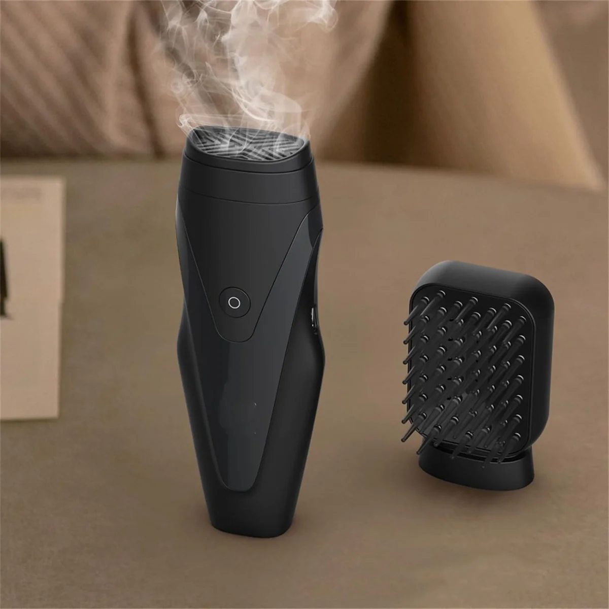 Bruciatore di incenso elettronico 2 In 1 con testa A pettine In gomma morbida aromaterapia con testa massaggiabile Bakhoor mediorientale, A