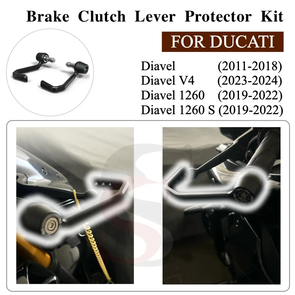 

Brake and Clutch Lever Protector Kit motorcycle accessories For Ducati Diavel 1200 1260 1260S V4 2011-2024 2023 Motos