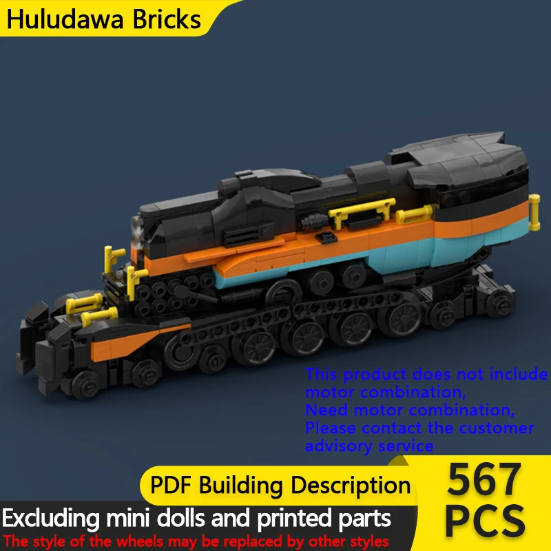 

Популярная игровая модель MOC, строительные кирпичи, железнодорожный поезд, модульная технология, детские праздничные подарки, сборка игрушек, костюм