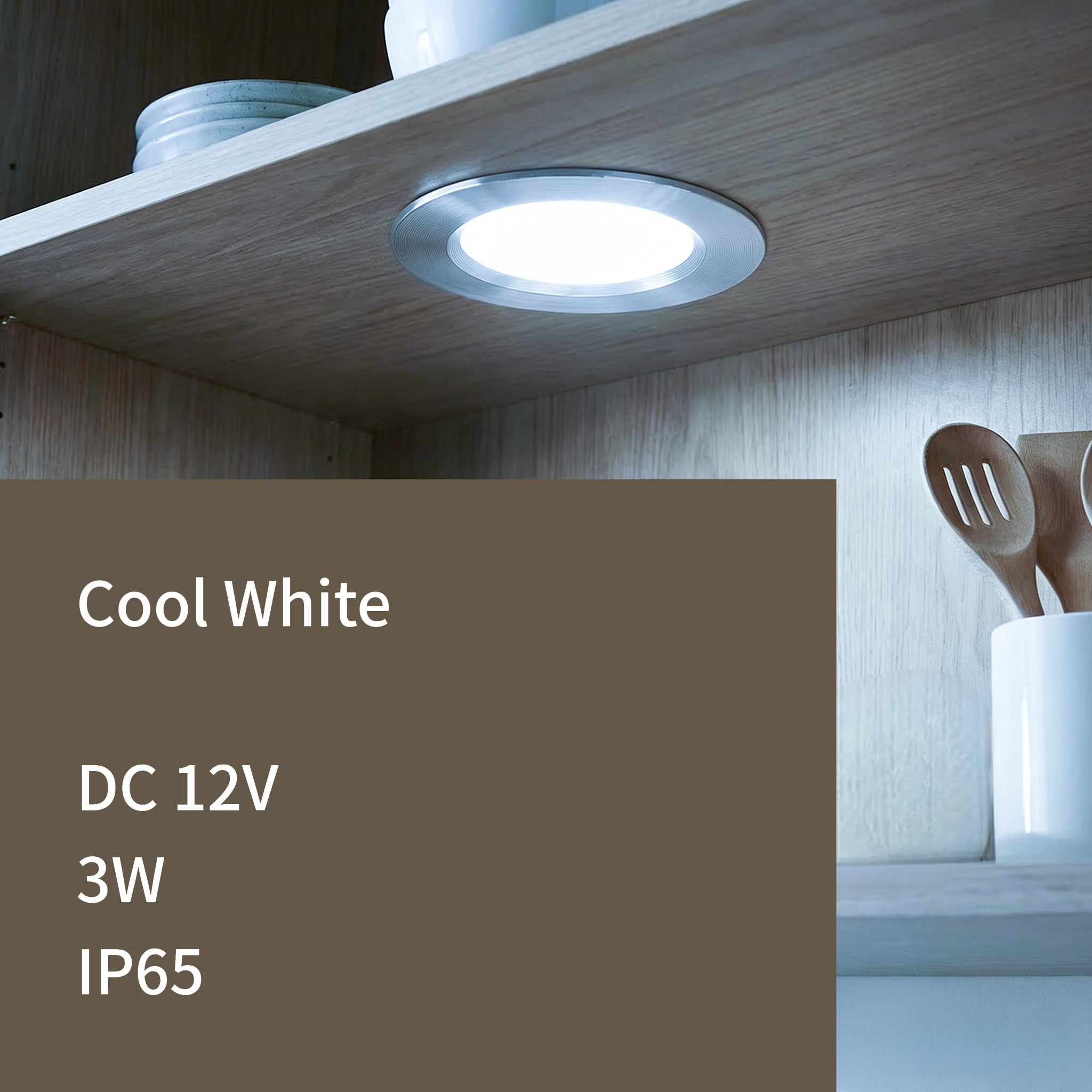 6/8/12 Stuks Led Downlight 3W DC12V Plafondlamp Inbouw Down Light Ronde Led-paneel Licht Zwart wit Zilver Dimbare Spotlight - afbeelding 1