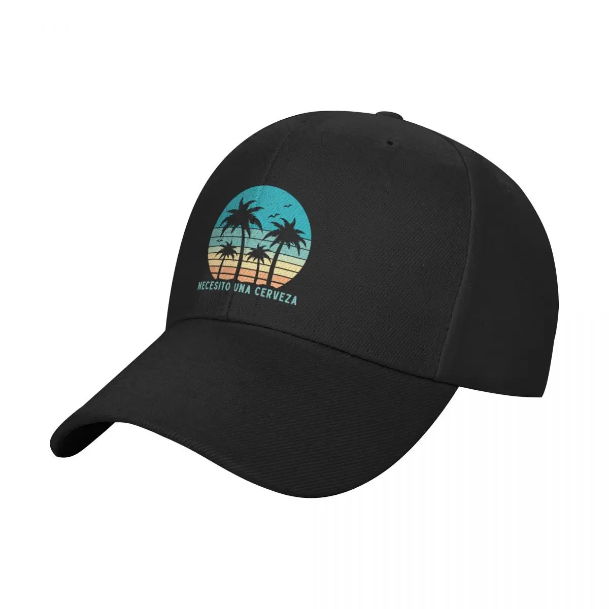 Necesito Una Cerveza - Vintage Tropical Sunset, Summer Surf Baseball Cap Brand Man cap custom Hat hard hat For Women 2024 Men's