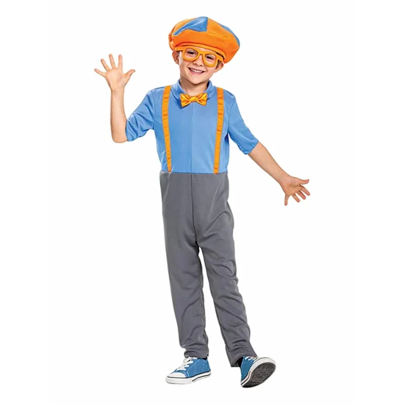 RT01 Великобритания мультфильм нарядный костюм оранжевый костюм для мальчиков шляпа очки комплект одежды Gf1