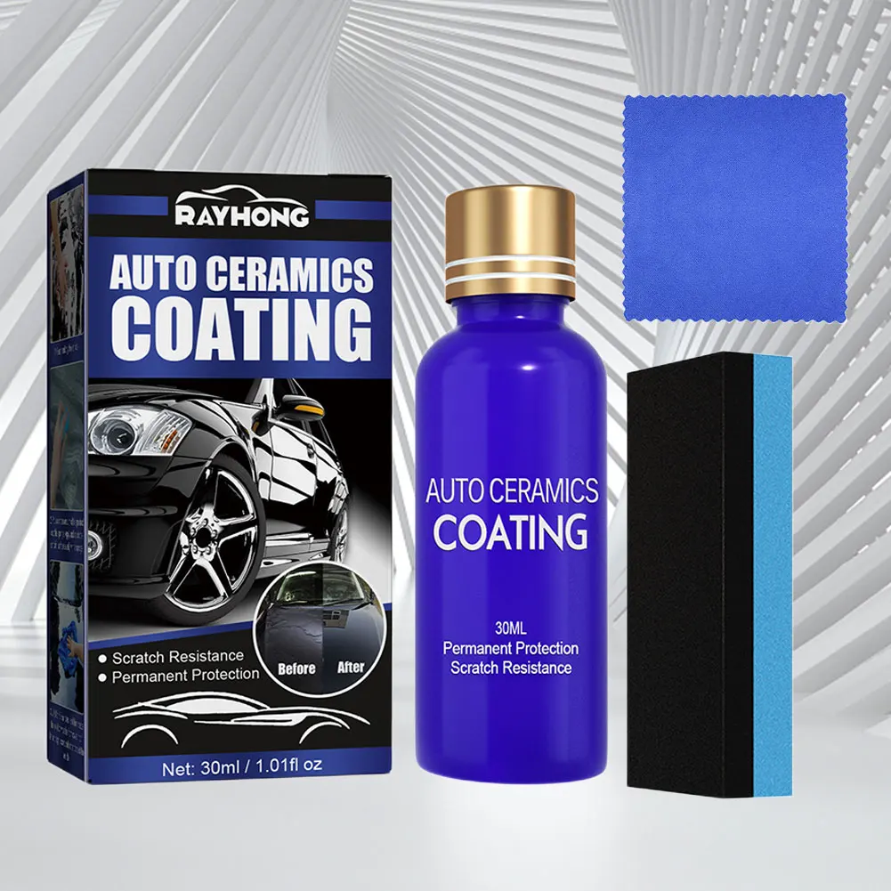Hydrophobic Polish Coating Agent with No-dust Cloth Car Polish Nano Coating Dustproof Car Ceramic Coating Liquid Car Maintenance