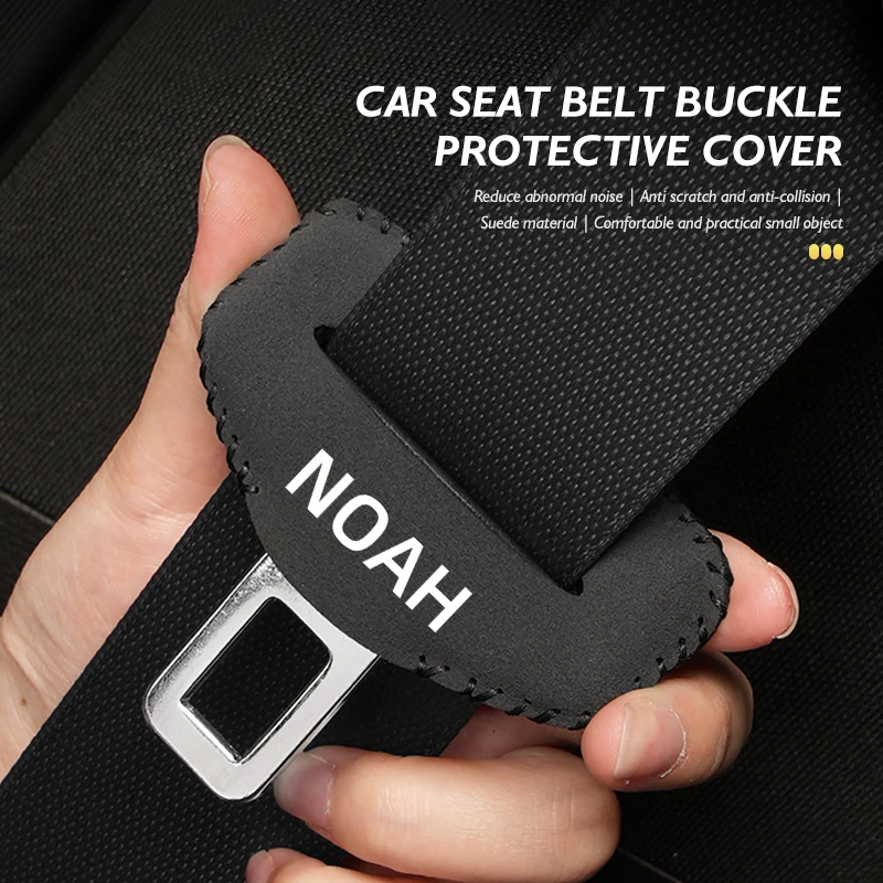 Car Seat Belt Base Buckle Suede Protector Cover Accessories For Toyota Noah Corolla Camry 70 GR YARiS Cross Esquire Voxy Avalon