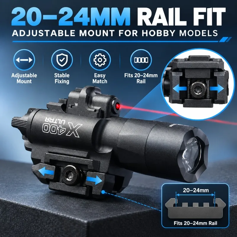 X400U-A-GN Rail Mount Model Light, Nylon Housing with Separate Control Switch Hobby Parts